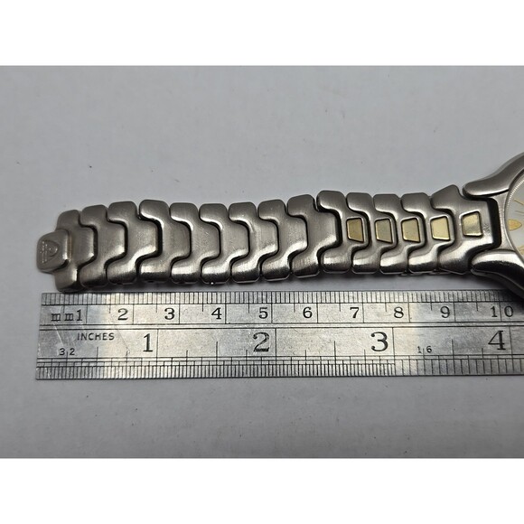 Croton Unisex Quartz 36mm Two Tone 23K Gold Plated Watch Date New Battery Japan - Picture 10 of 11